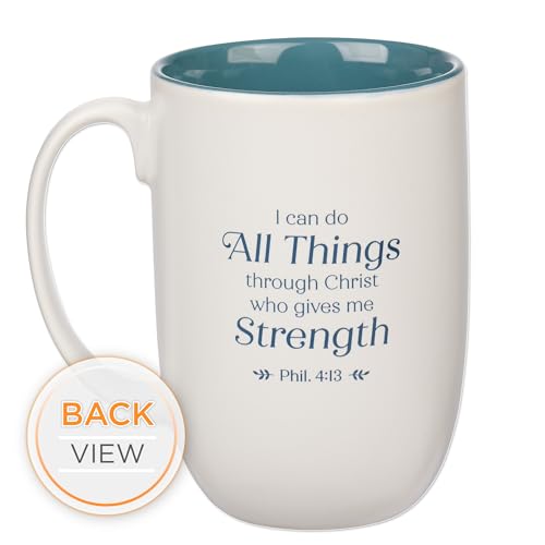 Christian Art Gifts Large Inspirational Ceramic Coffee & Tea Mug for Women - color: Teal Floral/Great Nurse