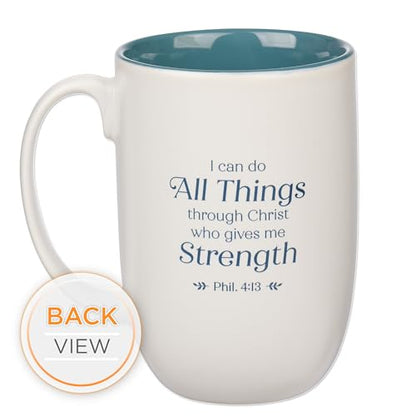 Christian Art Gifts Large Inspirational Ceramic Coffee & Tea Mug for Women - color: Teal Floral/Great Nurse