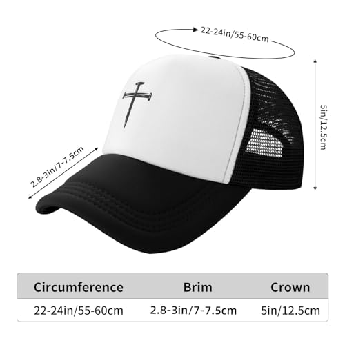 MOLAIGIN Trucker Hat, Adjustable Snapback Hat, Baseball Cap for Men Women, Breathable Mesh for Casual Wear - color: Black9