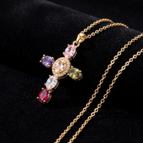 Colorful Crystal Rainbow Symbol Pendant Alloy Clavicle Necklace - color: Colorful2