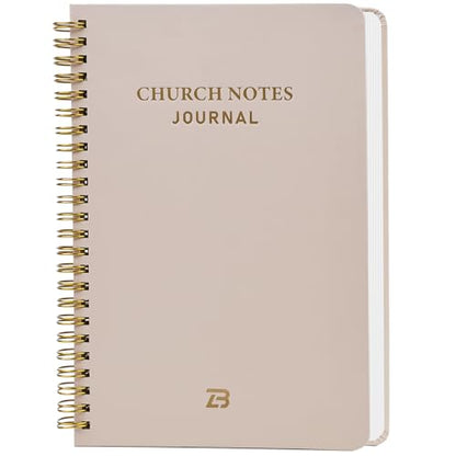 Church Notes Journal & Sermon Notes Notebook for Women - color: Beige