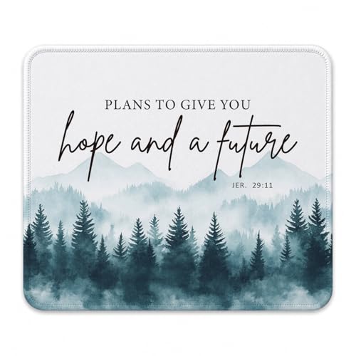 QIYUHOY Inspirational Christian Mouse Pad, 9.5x7.9 Inch - color: plans to give you