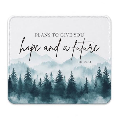 QIYUHOY Inspirational Christian Mouse Pad, 9.5x7.9 Inch - color: plans to give you