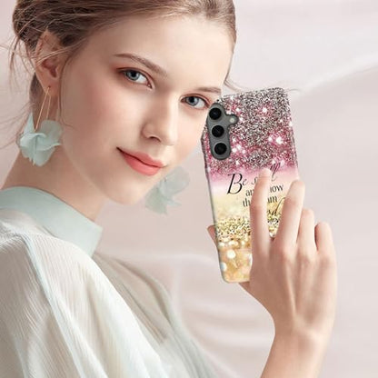 Compatible with Samsung Galaxy A17 5G Case,Case for Samsung Galaxy A17 Double-Layer Full Body Drop Protection,Moo Cow Print Design - color: Diamonds Glitter,Psalm 46:10, size: A17