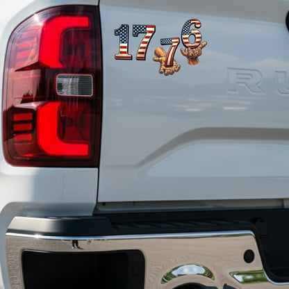 USA 250th Anniversary Patriotic Car Decal - color: Sticker 1776 Year
