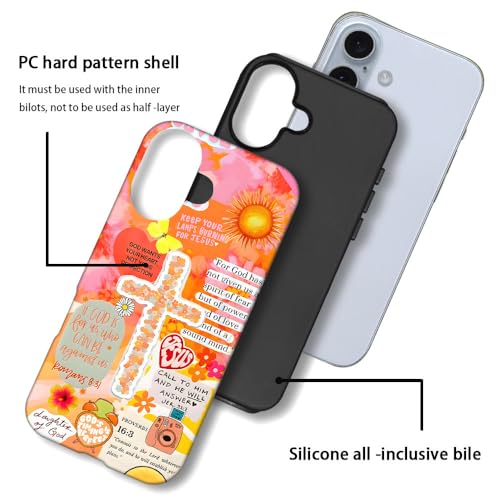Compatible with iPhone 16 Plus,Durable & Shockproof Phone Case Cover Design - Collage Jesus Bible Verses - color: Collage Jesus Bible Verses, size: iPhone 16 Plus