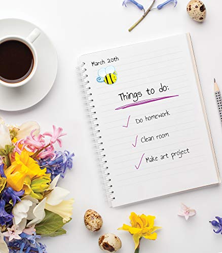 Carson Dellosa 72 Bumble Bee Stickers for Kids, 6 Sheets of Bugs With Hives for Spring Crafts, Scrapbooking, Water Bottle, Teacher Planner, Reward Chart, and School Supplies, Classroom Must Haves - style: Bees