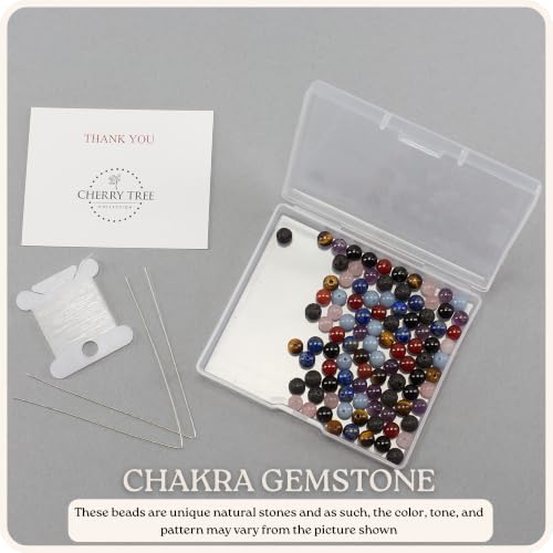 Cherry Tree Collection 100PCS 6mm Chakra Round Bead Craft Kit - color: chakra, size: 6mm