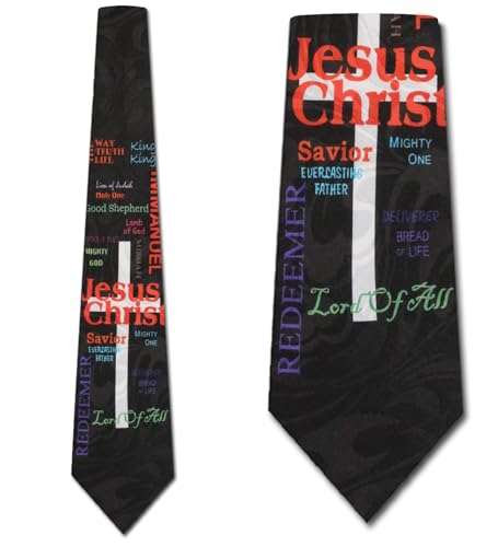 Cross Ties Mens Christian Jesus Christ Neckties Religious Tie for Men