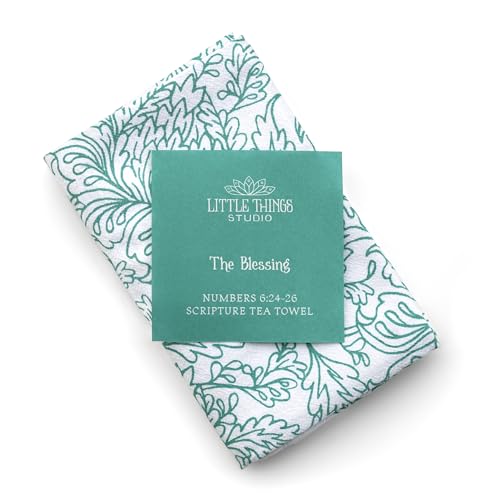 Little Things Studio - The Blessing, Light Sea Green, 28 x 28 - color: The Blessing – Light Sea Green