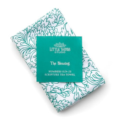 Little Things Studio - The Blessing, Light Sea Green, 28 x 28 - color: The Blessing – Light Sea Green