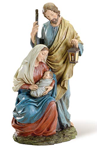 Joseph's Studio by Roman - Holy Family Figure on Base, Life of Christ, Renaissance Collection, 15.5" H, Resin and Stone, Religious Gift, Decoration