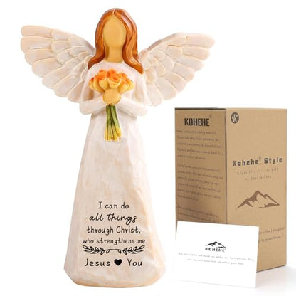 Christian Gifts for Women, 5.5" Resin Angel Figurines - Religious Gifts - color: Christian Gifts