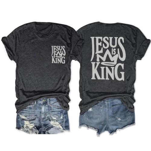 Christian Shirts for Women Religious Saying Tshirt Bible Verse Tee Tops - color: 01-dark Gray, size: XX-Large