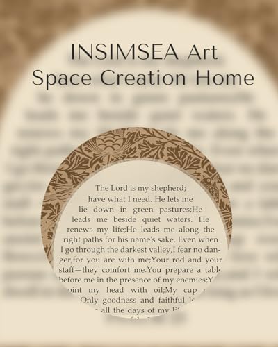 InSimSea Framed Christian Wall Art 12x16 Psalm 23 Bible Verse Prints Art - color: PSALM 23, size: 12"L x 16"W