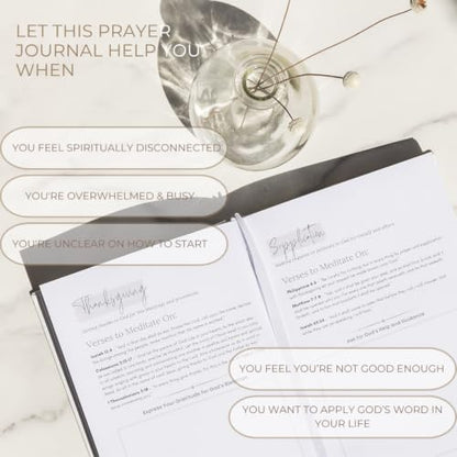 Prayer Journal for Women, Daily Devotional & Bible Study Prompts, Brown - color: Brown
