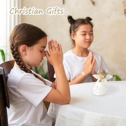 JINGIHE Praying Hands Angel Figurine, Baptism Gifts for Teen Girl