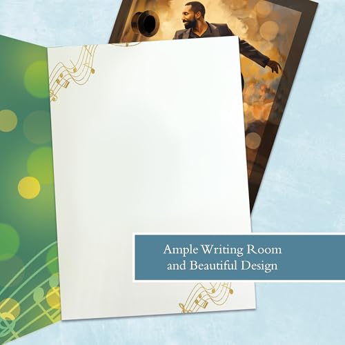 African American Expressions Men's All Occasion Greeting Card Assortment Box - 18 Inspirational Black Men Art Cards with Envelopes, Prewritten Messages & Space for Personal Notes, 5 x 7 Inch - style: Assortment 890