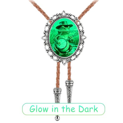 GelConnie Gothic Bolo Tie for Men Women 3D Art Western Cowboy Necktie - color: Frog Silver Bolo Tie