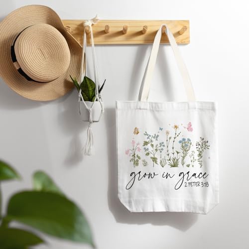 FBB Christian What's the Best that Could Happen Inspirational Tote Bag - color: Grow in Grace