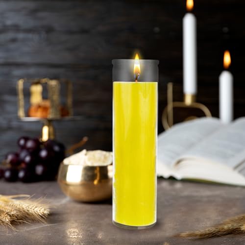 Mega Candles Unscented Devotional Vigil Prayer Wax Candle 1 Count 2" x 8" - color: Yellow, size: 1 Piece