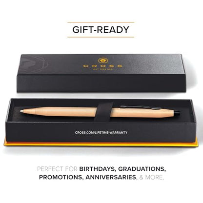 Cross Classic Century Brushed Rose-Gold PVD Ballpoint Pen, Black Ink - color: Brushed Rose Gold