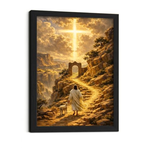Framed Christian Canvas Wall Art 16x24 For Living Room Bedroom - color: Religion - 2, size: 16x24in