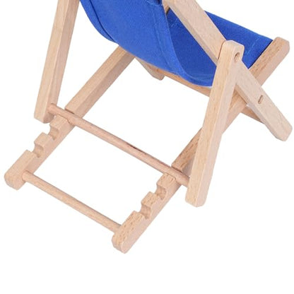 Foldable Wooden Cell Phone Stand, Phone Holder for Desk - color: Navy Blue