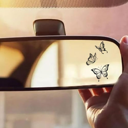 3 Pcs Butterfly Sticker – Beautiful Butterfly Design Vinyl Decal for Laptop, Water Bottle, Car, Mirror, Gift for Nature Lovers, Butterflies Enthusiasts, and Aesthetic Fans 3" - color: Butterfly Black