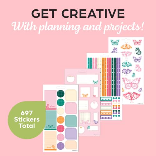 Happy Planner Classic Sticker Pack for Planners, 15 Sheets - color: Bright Burst