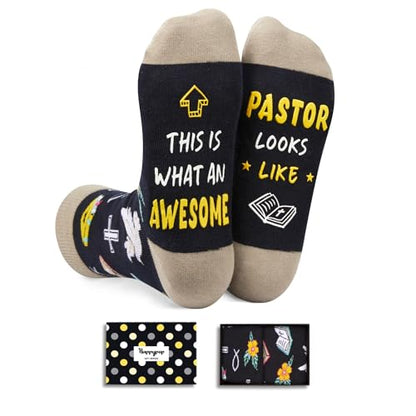 HAPPYPOP Christian Gifts Ideas Socks - Funny Pastor Appreciation gifts, Religious Socks for Jesus Lovers