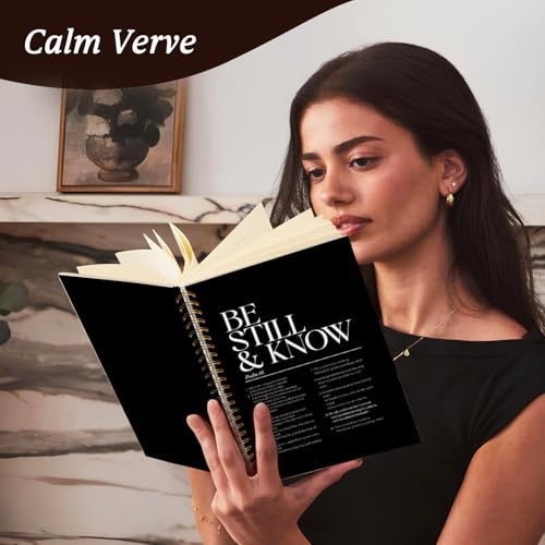 Christian Notebook Journal, Be Still and Know that I am God Bible Notebooks for Note Taking, Christian Gifts for Women Men, Religious Scripture Hardcover Spiral Notebook 5.5x8.3 - color: Be Still and Know