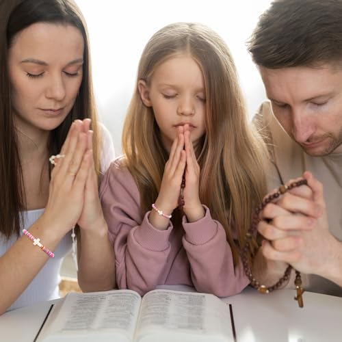 Cute Cross Bracelet Teen Girl Gifts Trendy Stuff Christian Gifts for Kids/Girls/Boys/Teens/Women Jewelry Colorful Jesus Bracelets Christmas Religious Communion Baptism Confirmation Gifts - color: 3-Pray