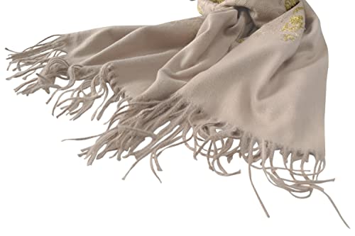 Urban CoCo Embroidered Scarf for Women, Tassel Shawl, Soft Lightweight Wrap - color: # 3-camel