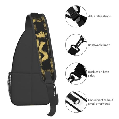 Jesus Cross Sling Backpack Travel Hiking Daypack Crossbody Sling Bag Adjustable Chest Shoulder Bag For Men Women - color: Jesus Cross 1