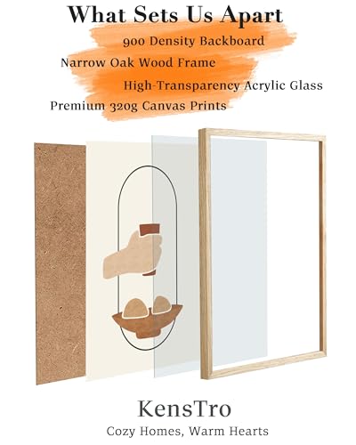 KensTro 12x16 Oak Framed Holy Communion Christian Wall Art - color: Boho Holy Communion-Framed, size: 16"L x 12"W
