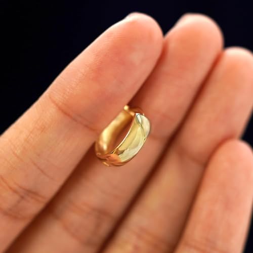 Poxtex Mens Earrings Cross Earrings for Men, 14K Gold Hoop Earrings Men Drop Dangle Small Thick Chunky Sterling Silver Huggie Hoops Hypoallergenic Trendy Dainty Earrings Men Accessories Jewelry Valentine Day Gift - color: Gold-chunky