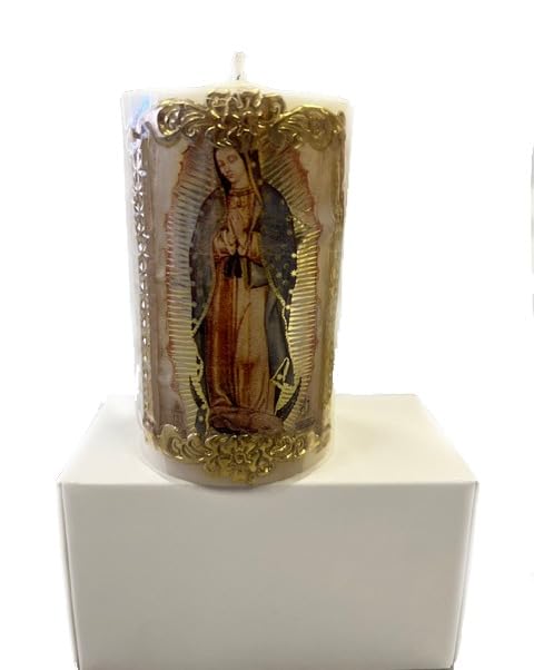 Our Lady of Guadalupe Prayer Candle, Virgen de Guadalupe Candle, 12-Pack