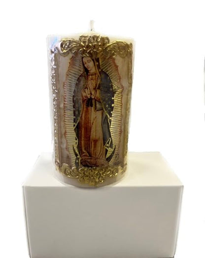 Our Lady of Guadalupe Prayer Candle, Virgen de Guadalupe Candle, 12-Pack