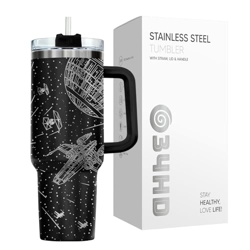 34HD Space Galaxy Sci Fi Falcon 40 oz Tumbler with Handle, Birthday Present - color: Movie 1