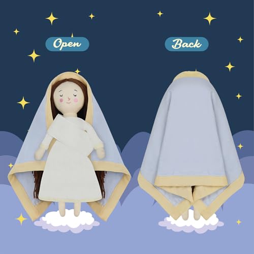 free-space Blessed Virgin Mary Doll and Baby Jesus Plush Religious Figure Playset for Boy Girl Christening Gift(Virgin Mary) - color: Virgin Mary