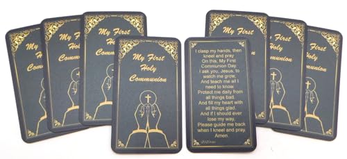Classic First Communion Prayer Holy Card Bulk Pack Bundle Set of 10