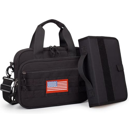 Tactical Bible Case for Men,2 Compartment Carrying Bible Cover for Church - color: black