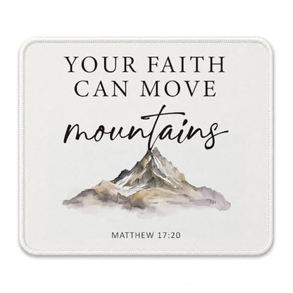 QIYUHOY Christian Mouse Pad, 9.5x7.9 Inch - color: your faith can move mountains
