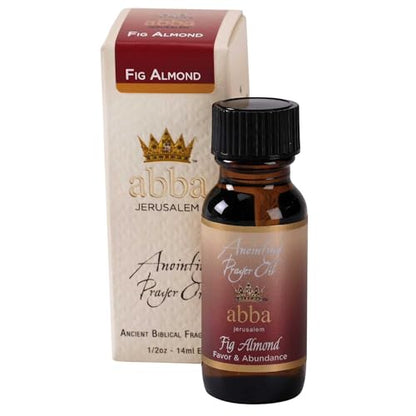 Dicksons Abba Jerusalem Anointing Prayer Oil, Scented Biblical Oil for Prayer, Worship, Home Devotion and Blessing .5 Ounce Favor and Abundance Fig Almond