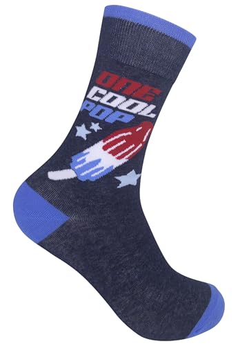 FUNATIC Crazy Socks with Funny Sayings - Novelty Gift for Men, Women, Adult - color: One Cool Pop