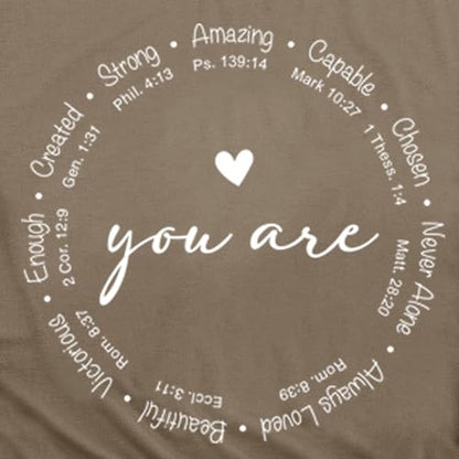Christian Shirts for Women Jesus Faith Shirt You are Inspiration Tee - color: Brown, size: XX-Large