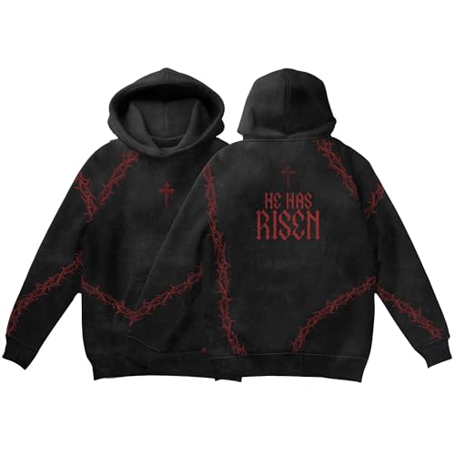 SAINT KAIZEN Risen Hoodie - Resurrection Pullover Sweatshirt, - size: Medium