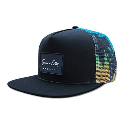 Grace Folly Trucker Hat for Men & Women. Snapback Mesh Caps - color: Palm Beach