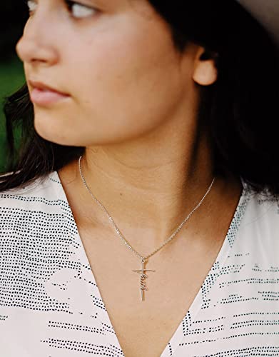 Lcherry Faith Cross Pendant Necklace for Women Religious Christian Jewelry Birthday Christmas Gifts for Women - style: 4-Jesus